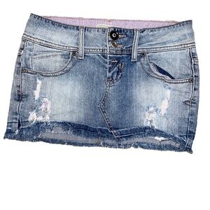 Size medium or 26 Papaya Jeans Blue Denim Mini Jean Skirt Cowboy Carter Western